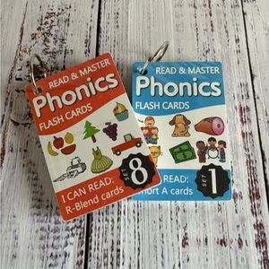 Read & Master Phonics Flash Cards Set 1 & 8 - Blue & Orange
